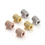 2pcs Hollow Flower Tube Charm Beads for Necklace Bracelet