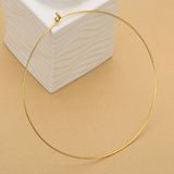 Rose Silver Copper Round Torques Necklace 13cm Width Jewelry Findings