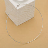 Rose Silver Copper Round Torques Necklace 13cm Width Jewelry Findings