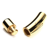 2pcs Stainless Steel Bayonet Clasp 2-6mm Hole PushLock Lace Buckle 