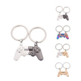 2pcs Game Machine Keychain & Keyring Stainless Steel Gamepad Key Chain