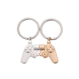 2pcs Game Machine Keychain & Keyring Stainless Steel Gamepad Key Chain