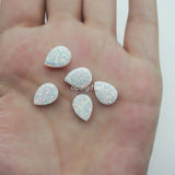(2pcs/lot)Synthetic 8*11mm Blue/White Opal Pear/Drop Shape Opal beads Pendant