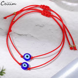 2pcs/lot Eye Bead Bracelet Red Rope String Friendship Bracelets