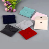 2pcs Velvet Pouch Snap Fastener Bags for Jewelry Storage