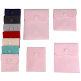 2pcs Velvet Pouch Snap Fastener Bags for Jewelry Storage