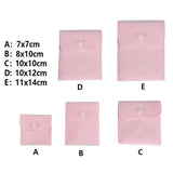 2pcs Velvet Pouch Snap Fastener Bags for Jewelry Storage