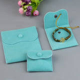 2pcs Velvet Pouch Snap Fastener Bags for Jewelry Storage