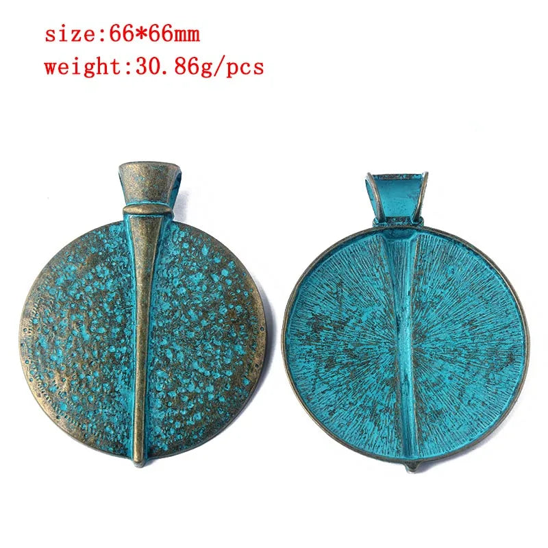 Verdigris Patina Elephant/Heart/Leaf/Flower Pendant Jewelry Material