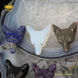 2pcs/lot Wolf Head Pendants for Jewelry Making, Carved Animal Charms
