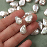 2pcs Natural Freshwater Baroque Pearls 11*16mm DIY Jewelry