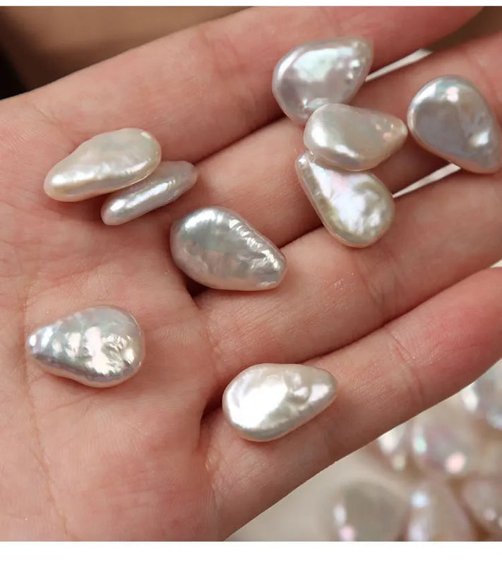 2pcs Natural Freshwater Baroque Pearls 11*16mm DIY Jewelry