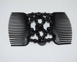 2pcs African Butterfly Sunflower Hair Comb with Wooden Beads