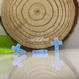 (2pcs/lot) Synthetic Opal Cross Beads 9*12mm with Side Hole