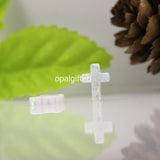 (2pcs/lot) Synthetic Opal Cross Beads 9*12mm with Side Hole