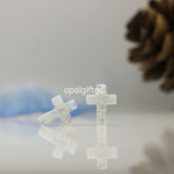 (2pcs/lot) Synthetic Opal Cross Beads 9*12mm with Side Hole