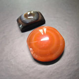 2pcs Natural Agate Beads Old Round Eyes Mysterious Gems Amulet