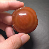 2pcs Natural Agate Beads Old Round Eyes Mysterious Gems Amulet