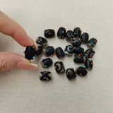 2pcs Natural Dzi Carving Beads Sapphire Lapis Turquoise Agate Bulk Gem
