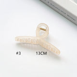 2pcs Oversized Shark Clip Solid Frosted Cross Grab Hair Clip