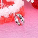 2pcs/lots Engagement Rings Stainless Steel Wedding Bands Ring