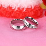 2pcs/lots Engagement Rings Stainless Steel Wedding Bands Ring
