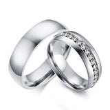 2pcs/lots Engagement Rings Stainless Steel Wedding Bands Ring