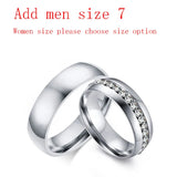 2pcs/lots Engagement Rings Stainless Steel Wedding Bands Ring