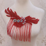 2pcs Crystal Rhinestone Applique for Wedding Decoration