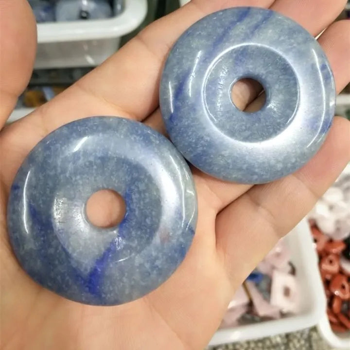 2pcs Aventurine Stone Pendants 50mm for Women DIY Jewelry Making