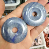 2pcs Aventurine Stone Pendants 50mm Round Shape for Women DIY Jewelry Findings