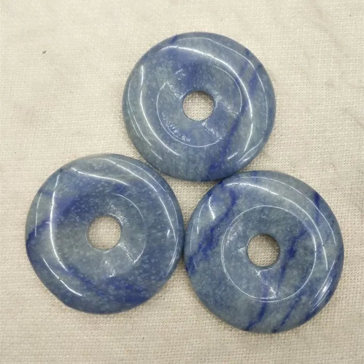 2pcs Aventurine Stone Pendants 50mm Round Shape for Women DIY Jewelry Findings