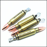 2pcs Men's Bullets Metal Pendants for Soldiers Necklace