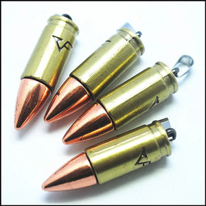2pcs Men's Bullets Metal Pendants for Soldiers Necklace