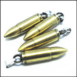 2pcs Men's Bullets Metal Pendants for Soldiers Necklace