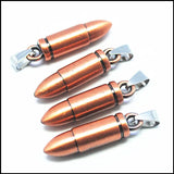 2pcs Men's Bullets Metal Pendants for Soldiers Necklace