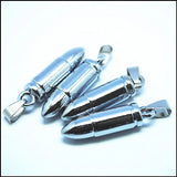 2pcs Men's Bullets Metal Pendants for Soldiers Necklace