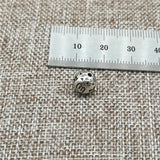 2pcs 925 Silver Om mani padme hum Round Ball Beads 8mm