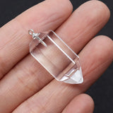 2pcs 12x32mm Clear Quartz Crystal Pendants DIY Necklace Earrings