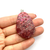 2pcs Natural Agate Stone Pendants 5 Colors 31x43mm Size
