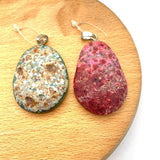 2pcs Natural Agate Stone Pendants 5 Colors 31x43mm Size