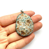 2pcs Natural Agate Stone Pendants 5 Colors 31x43mm Size
