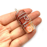 2pcs Natural Stone Pendants Agate Rectangle 4 Colors DIY Necklace 19x40mm