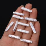 2pcs Natural Freshwater Pearl Beads 5x22-6x24mm DIY Necklace Bracelet Accessory