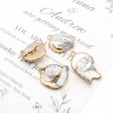 2pcs Freshwater Pearl Pendants DIY Necklace Earrings