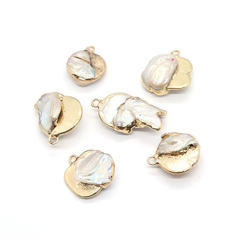 2pcs Freshwater Pearl Pendants DIY Necklace Earrings