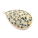 2pcs Natural Stone Pendants Water Drop Shaped Agate DIY Necklace Accessory