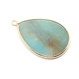 2pcs Natural Stone Pendants Water Drop Shaped Agate DIY Necklace Accessory