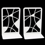 Geometric Bird Tree Metal Bookends Desk Organizer Shelf