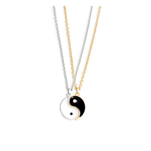 Yin Yang Tai Chi Couple Necklace Pair Adjustable Chinese Style Jewelry Gift